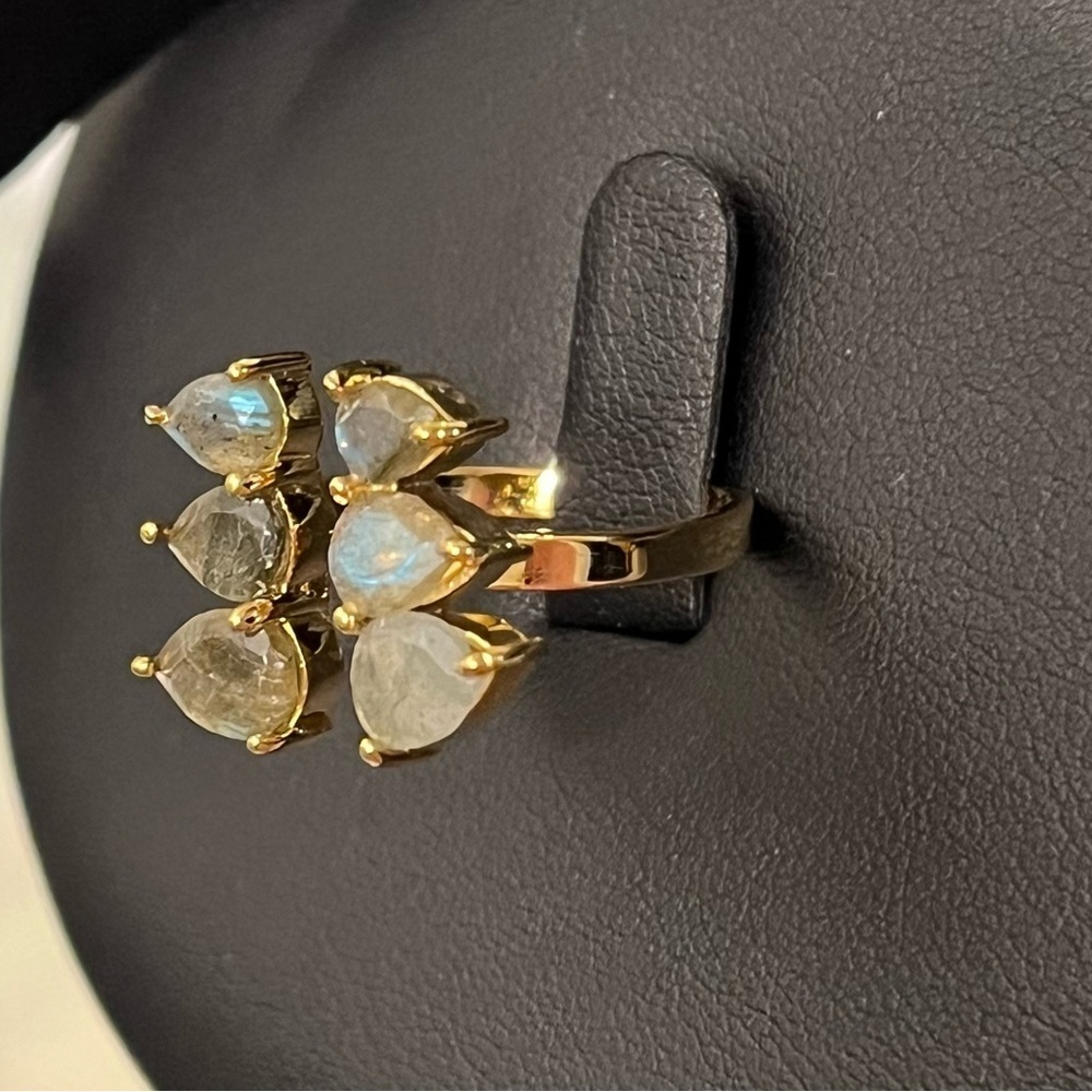 Labradorite Gold Ring